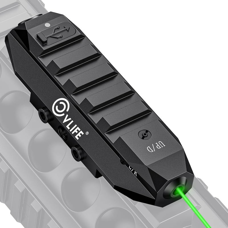 CVLIFE Laser Sight for Rifle, Low Profile Rechargeable Picatinny Rifle Laser Sight with Strobe Mode - Image 1